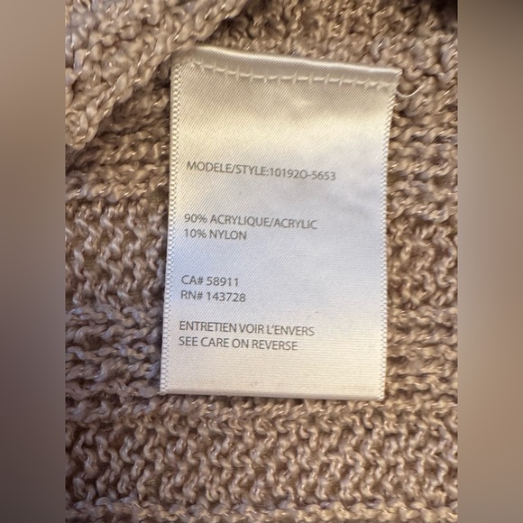 Tribal Shawl Collar Open Cardigan Woman’s Size L Coppery Beige - Picture 11 of 11